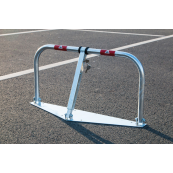 Car-park barrier hoop | foldable with Euro profile | lock cylinder